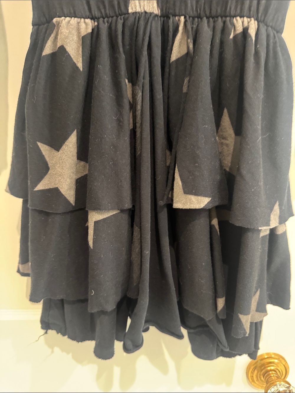 nununu Girls Star Multi Layered Black Dress size 6-7 - Picture 9 of 12